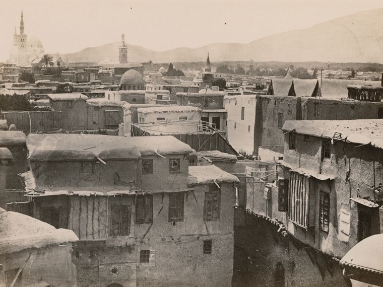 Black and white photograph of Damascus by Francis Frith