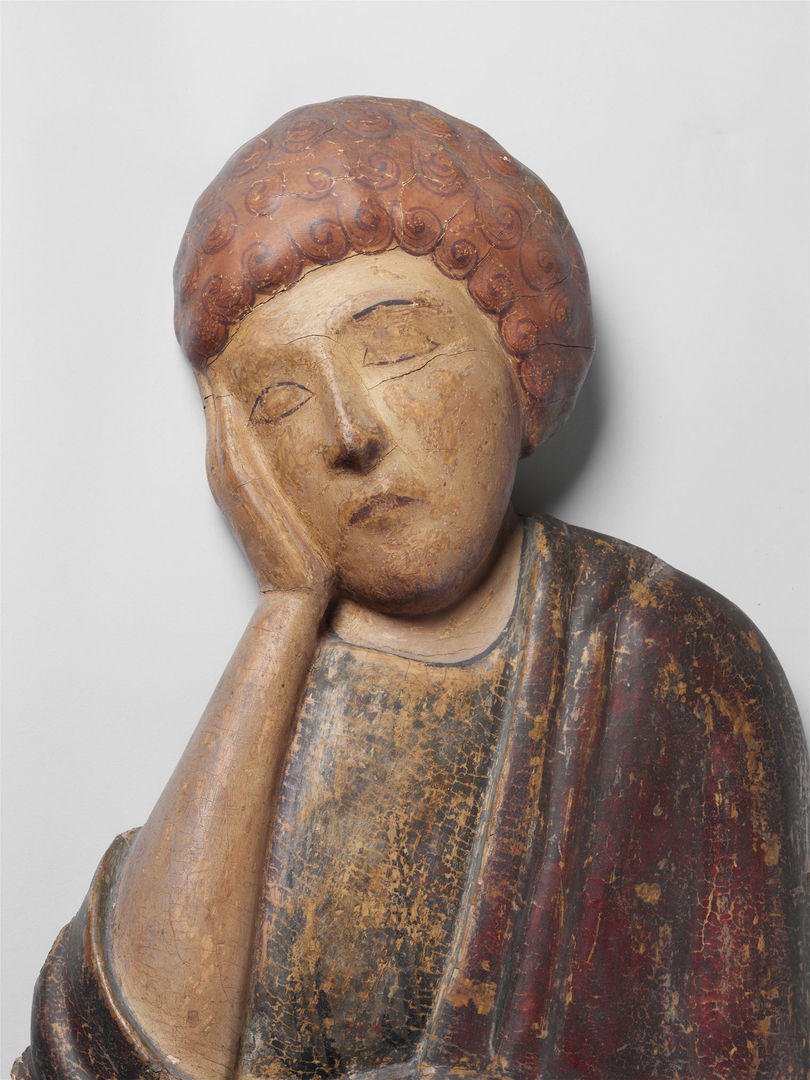 Saint John. Italian, mid-13th century. Poplar covered with canvas, gesso, and tin foil