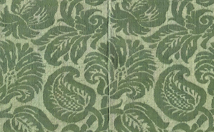 Green floral textile