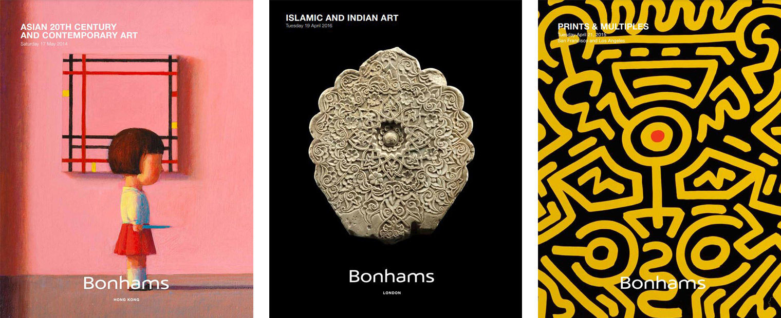 Three Bonhams auction catalog covers