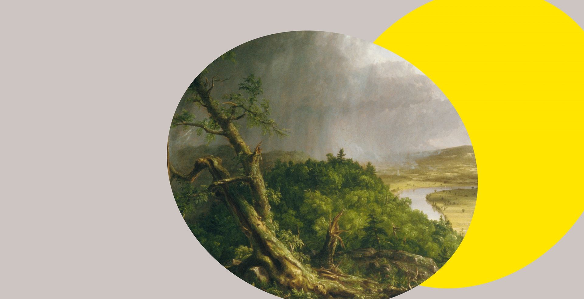 A detail from Thomas Cole's landscape painting 