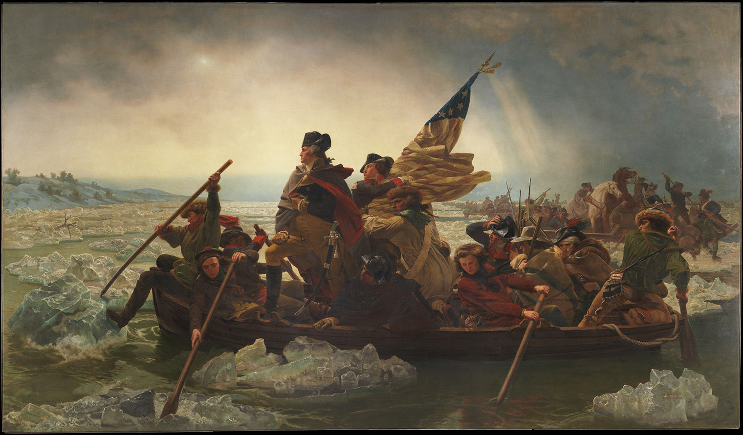Leutze's epic painting, Washington Crossing the Delaware